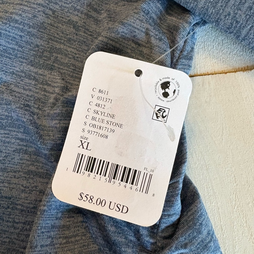 Free People Movement Women's Right Or Run Long Sleeve Layer Blue Stone XL NWT - Picture 9 of 10